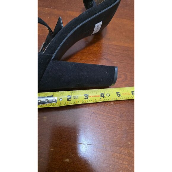 Torrid Black Faux Suede Block Heel Sandals With Ankle Strap Size 10.5W Women's S - Picture 6 of 8